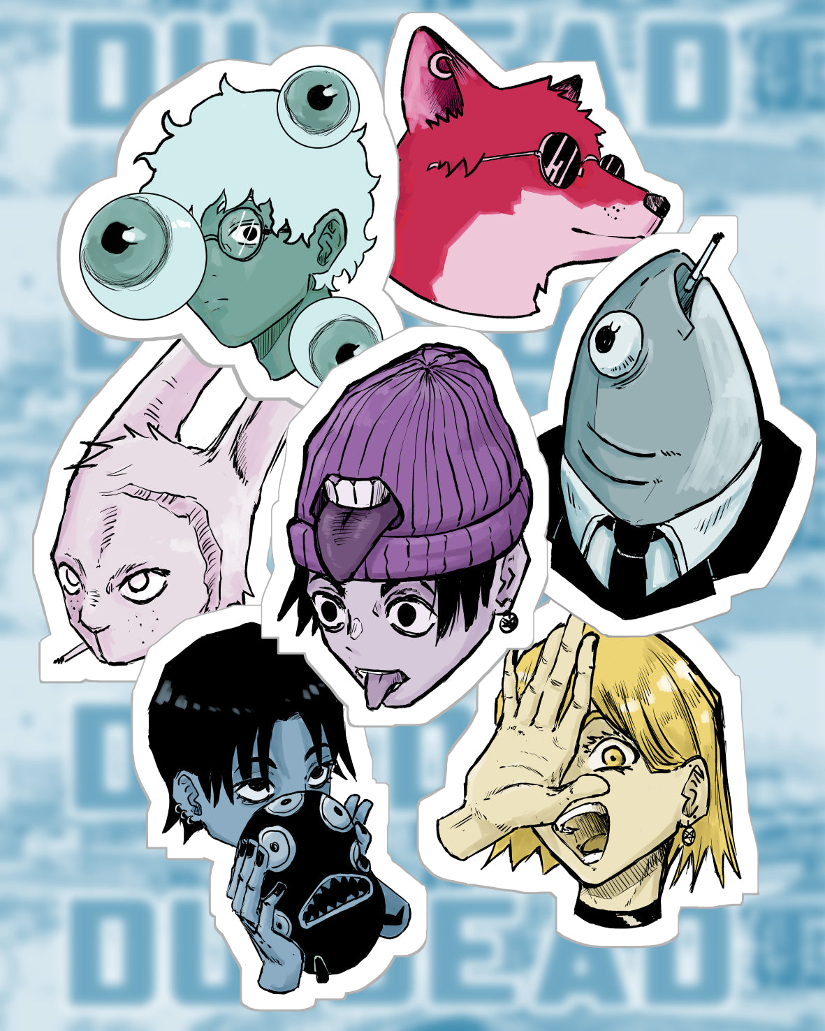 Deaddie Du Dead - Sticker pack (7 pcs)