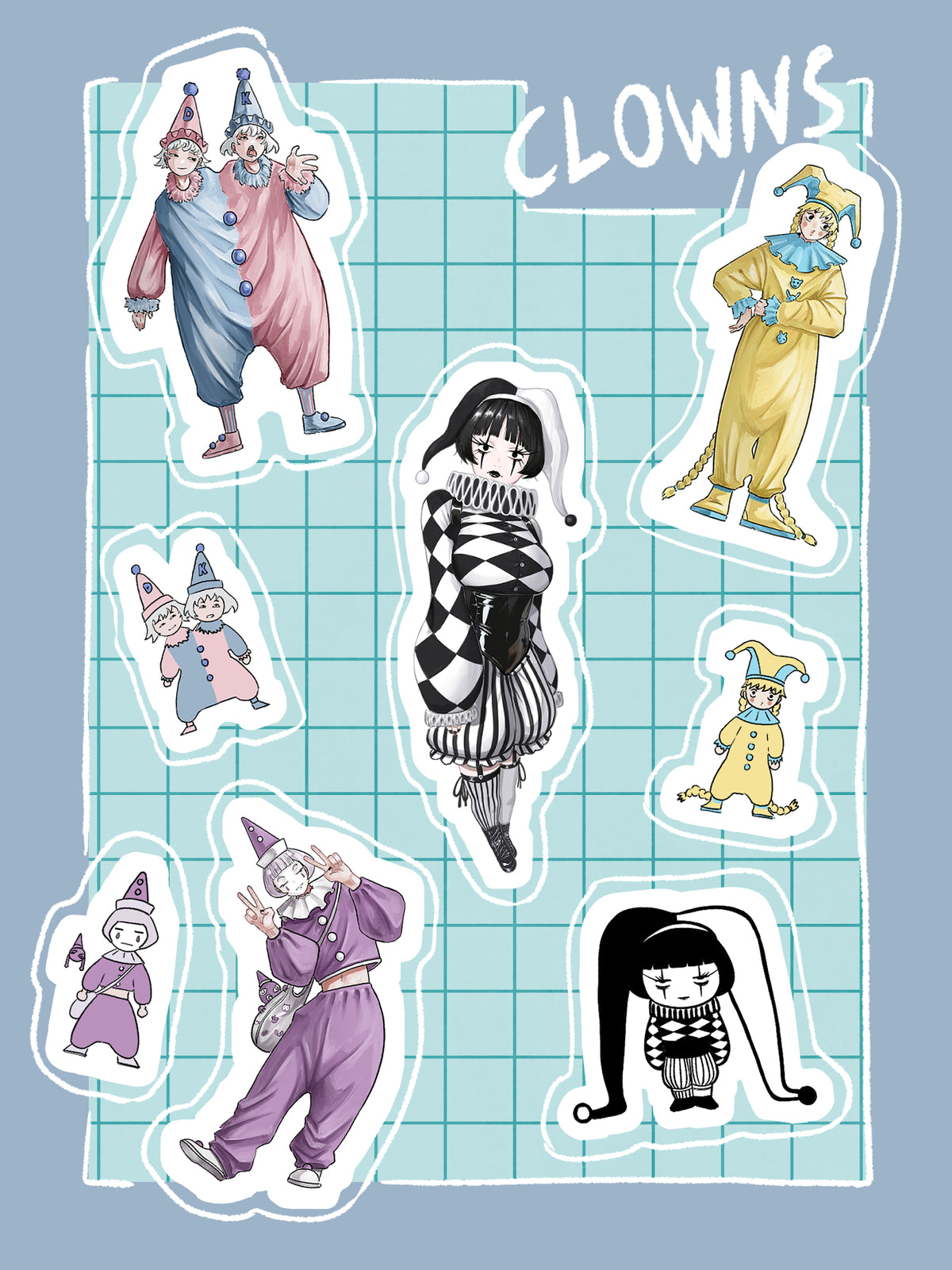 Clowns - Sticker Sheet