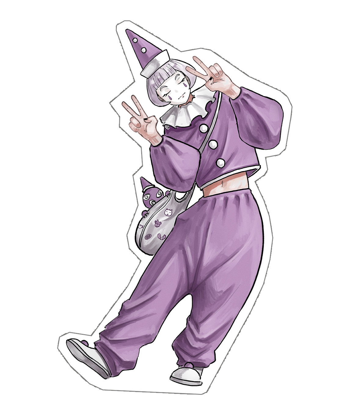 Clown Purple - Sticker