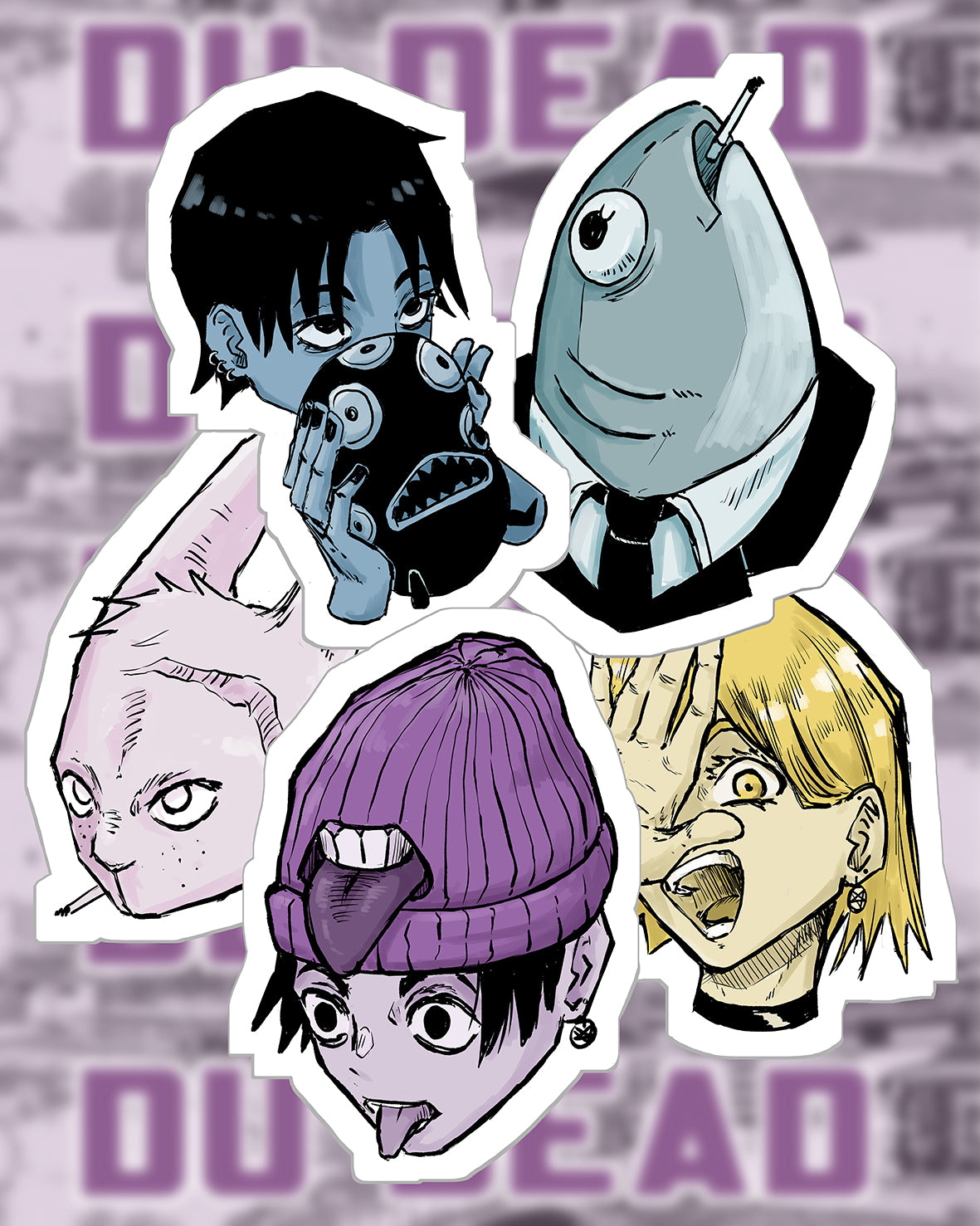Deaddie Du Dead - Sticker pack (5 pcs)