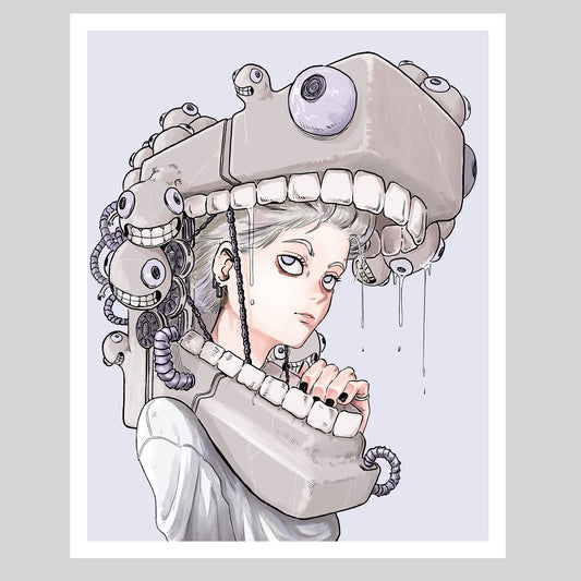 Bio-Mecha Girl 1 - Small Print