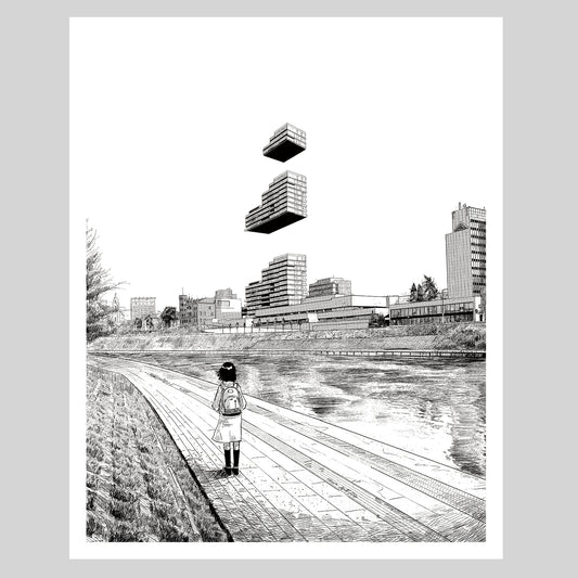 Girl On the Bank - Small Print