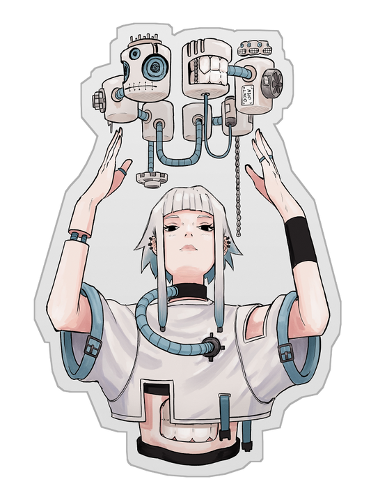 Bio Mecha Girl no.4 - Sticker