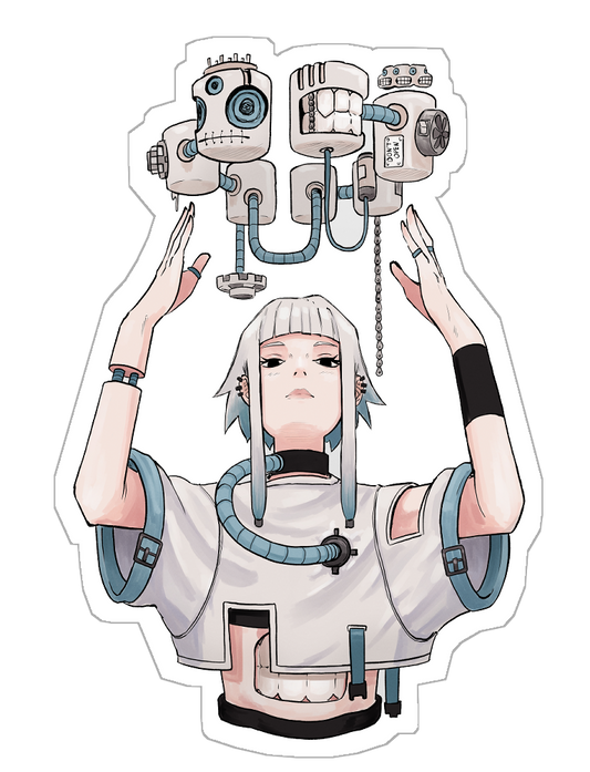 Bio Mecha Girl no.4 - Sticker