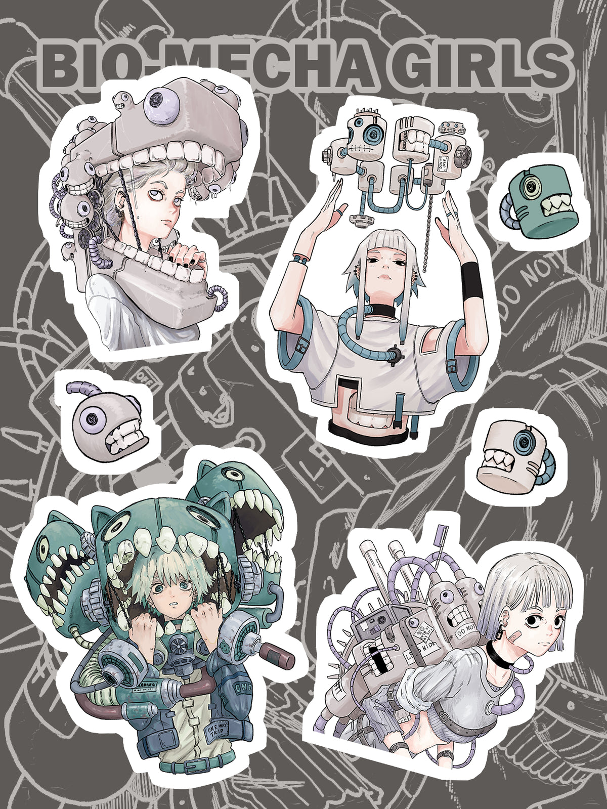 Bio-Mecha Girls - Sticker Sheet