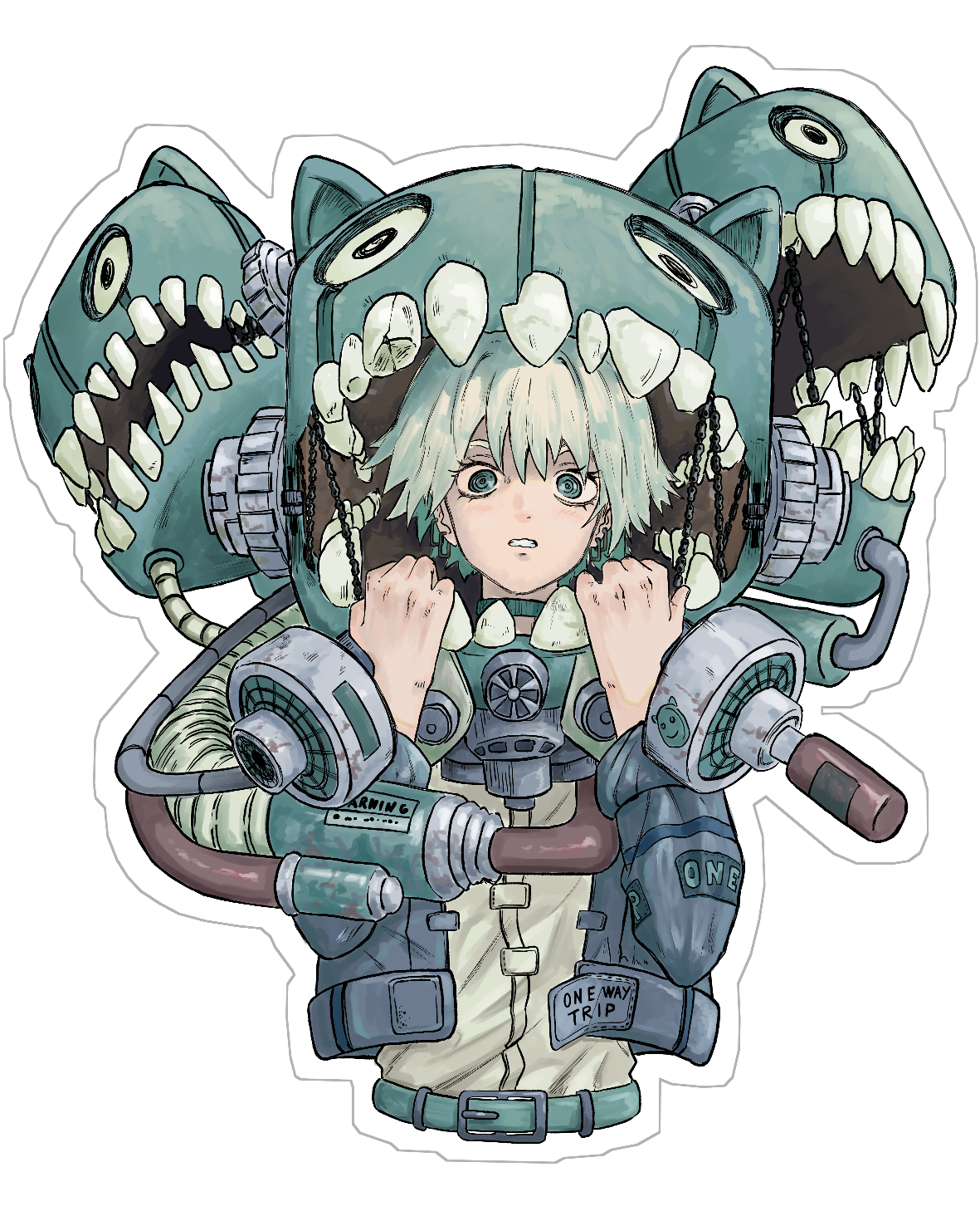 Bio Mecha Girl no.3 - Sticker