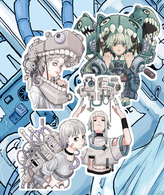 Bio Mecha Girl - Sticker pack (4 pcs)