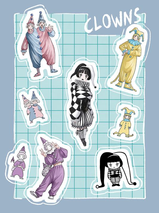 Clowns - Sticker Sheet